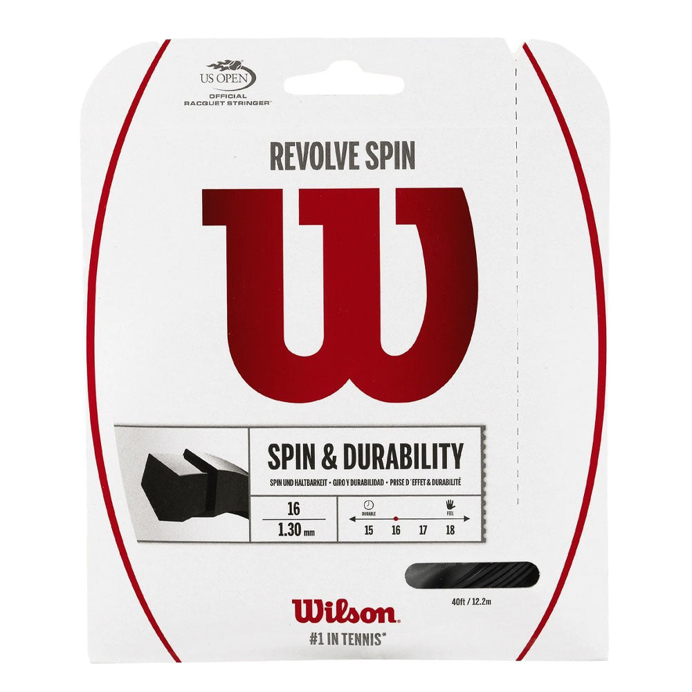 Wilson Revolve Spin 16G Tennis String - Black
