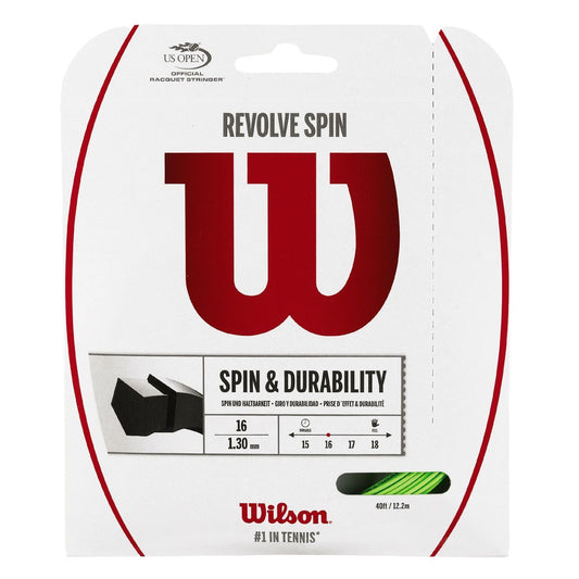 Wilson Revolve Spin 16G Tennis String - Green