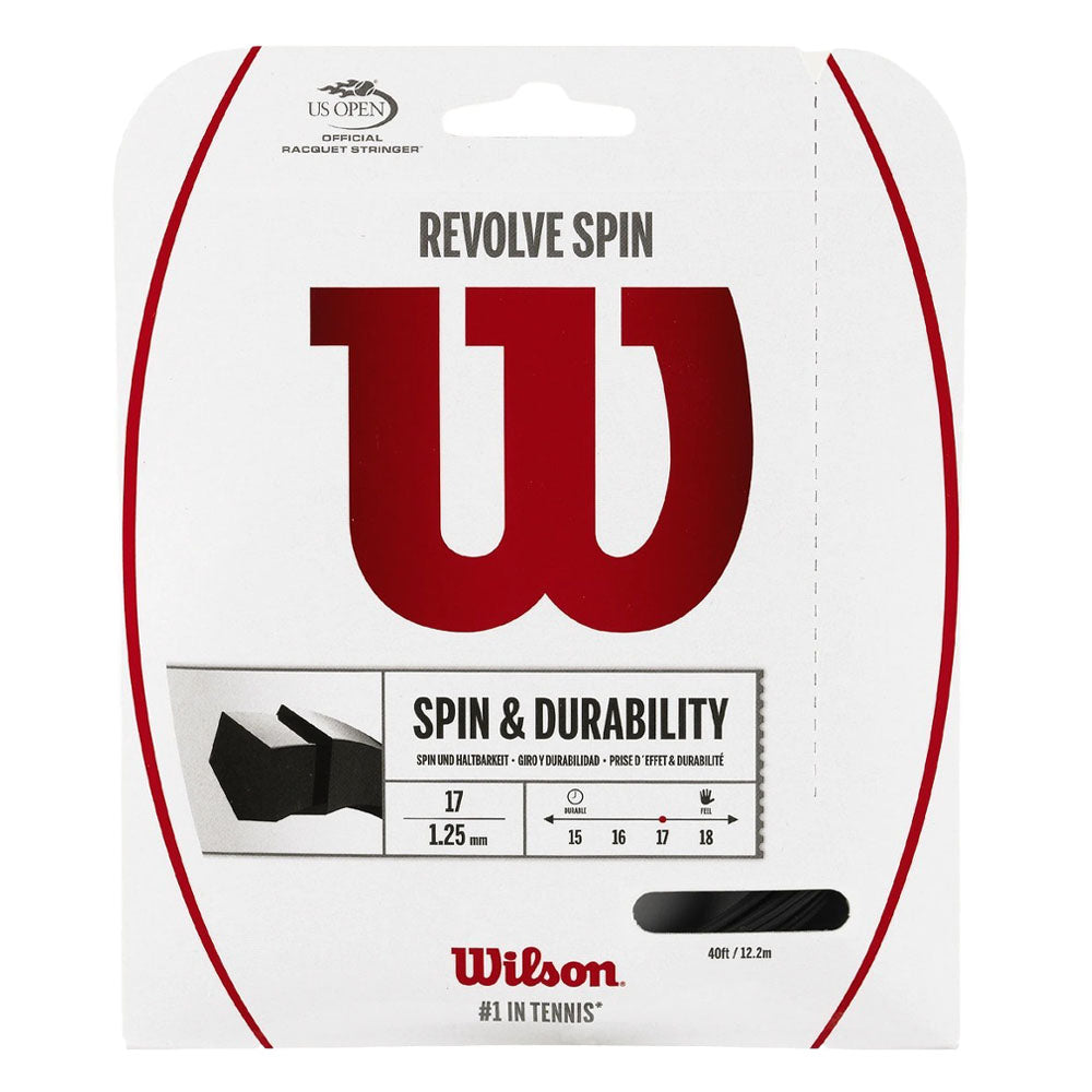 Wilson Revolve Spin 17G Tennis String - Black