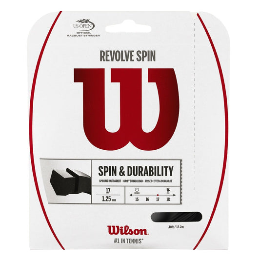 Wilson Revolve Spin 17G Tennis String - Black
