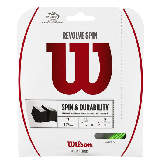 Wilson Revolve Spin 17G Tennis String - Lime