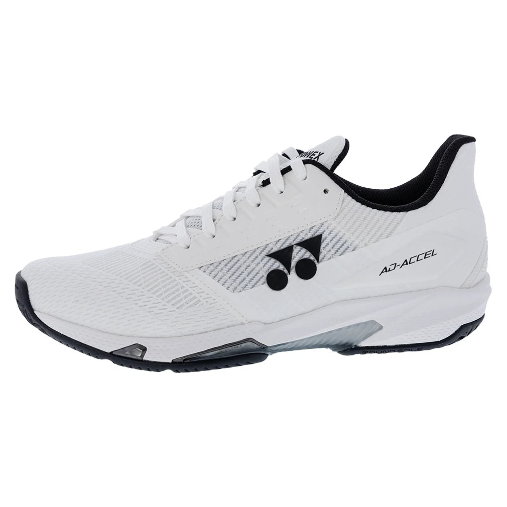 Yonex Men`s Power Cushion AD-Accel All Court Tennis Shoes White and Black