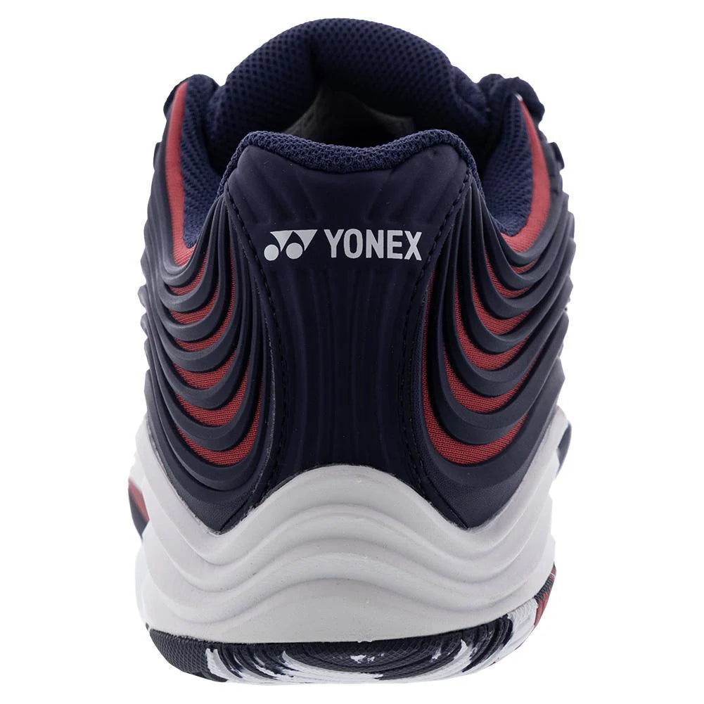 Yonex Men`s Power Cushion Fusionrev 5 Tennis Shoes Navy and Red