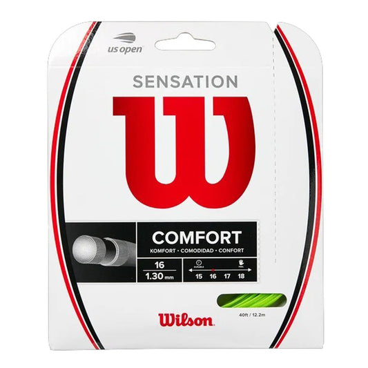 Wilson Sensation Neon 16G Tennis String - Neon Green