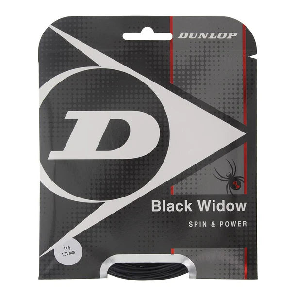 Dunlop Black Widow Tennis String , 16G