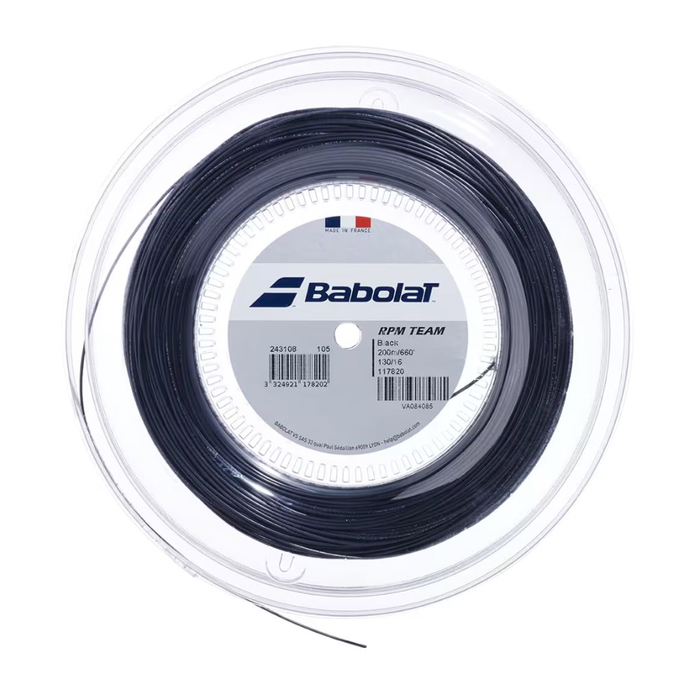 Babolat RPM Team 200M Tennis String Reel  , Black