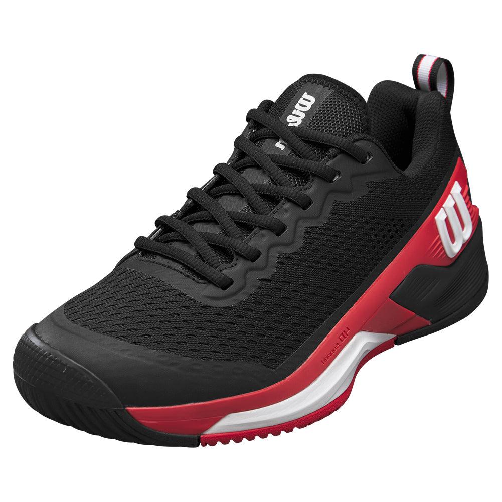 Wilson Men`s Rush Pro 4.5 Tennis Shoes Black and Infrared