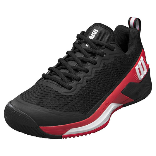 Wilson Men`s Rush Pro 4.5 Tennis Shoes Black and Infrared