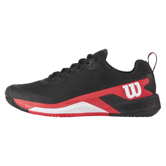 Wilson Men`s Rush Pro 4.5 Clay Tennis Shoes Black and Infrared