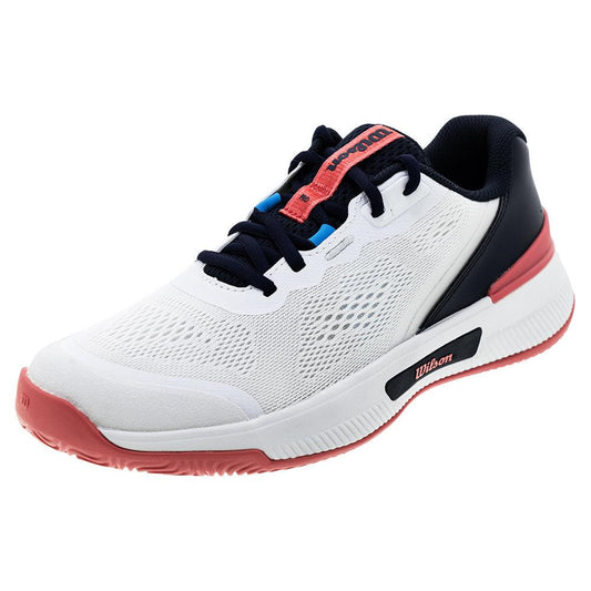 Wilson Women`s Intrigue Pro Tennis Shoes White and Navy Blazer