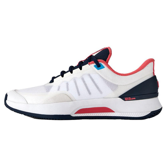 Wilson Women`s Intrigue Tour Tennis Shoes White and Navy Blazer