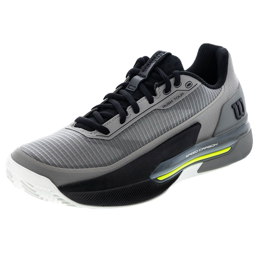 Wilson Men's CLAY Court RUSH TOUR 5 Tennis Shoes Titanium/Black