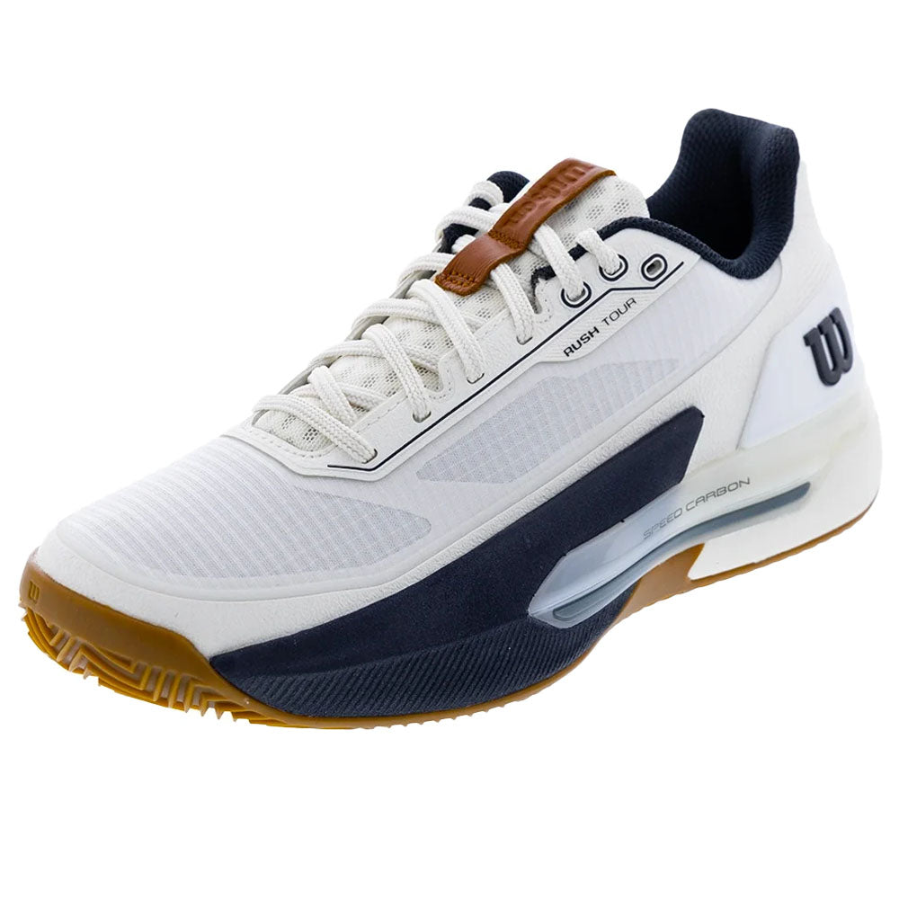 Wilson Men's CLAY Court Rush Tour 5 Tennis Shoes White/Navy Blazer