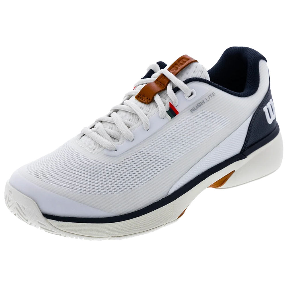 Wilson Men's Rush Lite 5 CLC Tennis Shoes White/Navy Blazer