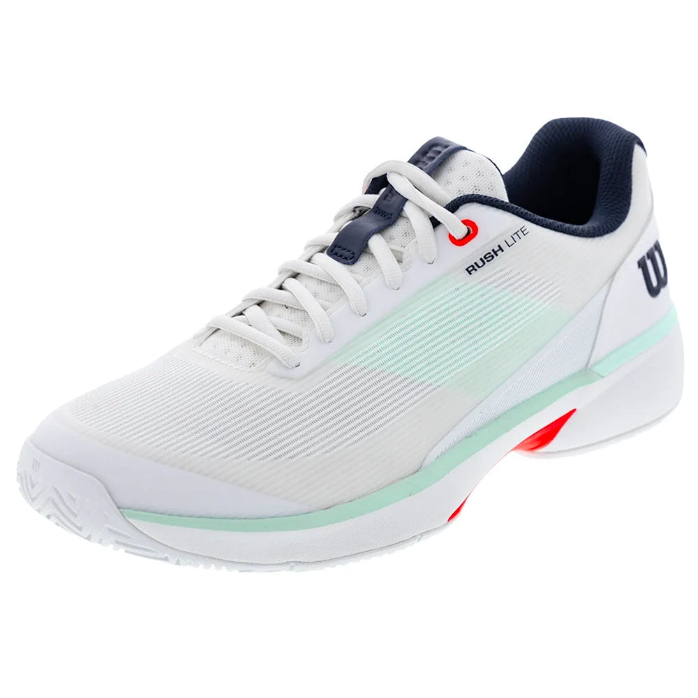 Wilson Men's Rush Lite 5 Tennis Shoes White/Bay