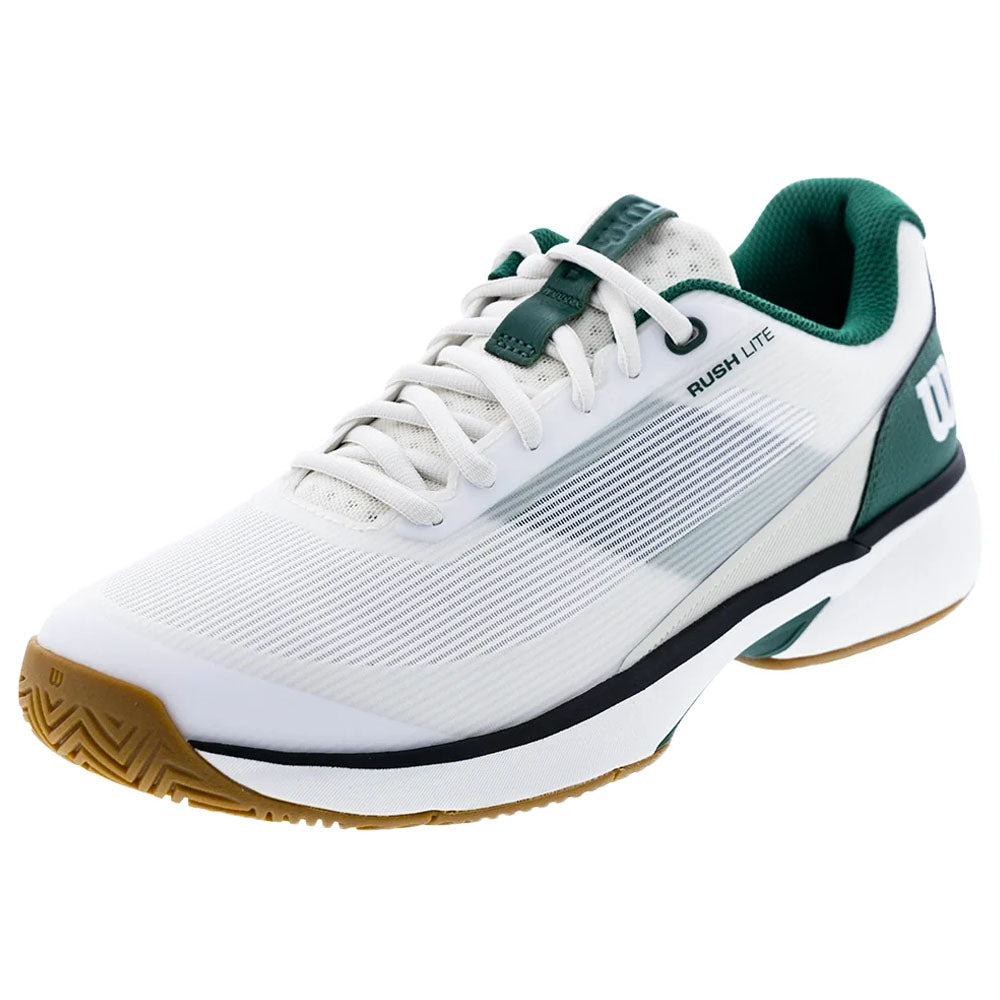 Wilson Men's Rush Lite 5 Tennis Shoes White/Evergreen