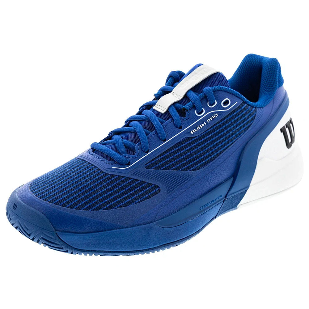 Wilson Men's Rush Pro 5 Tennis Shoes Deja Vu Blue/White