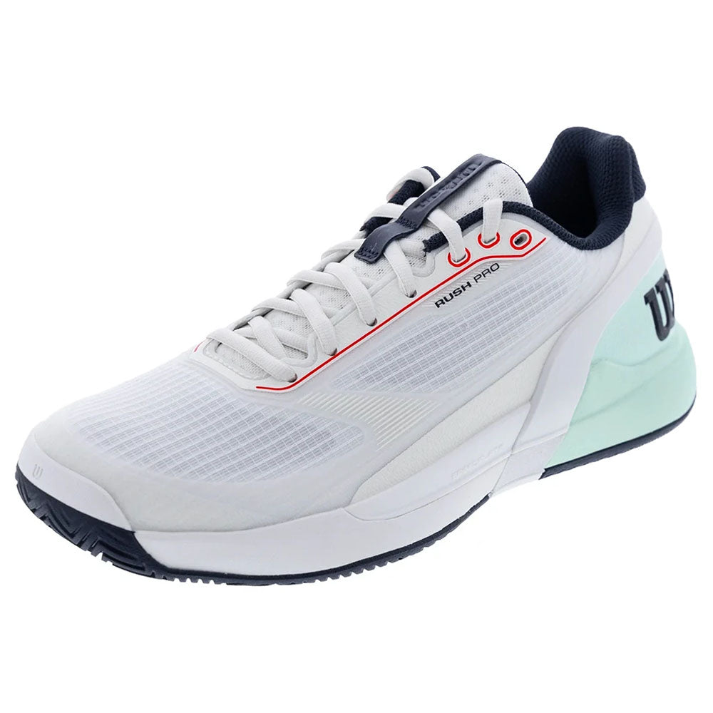 Wilson Men's Rush Pro 5 Tennis Shoes White/Bay