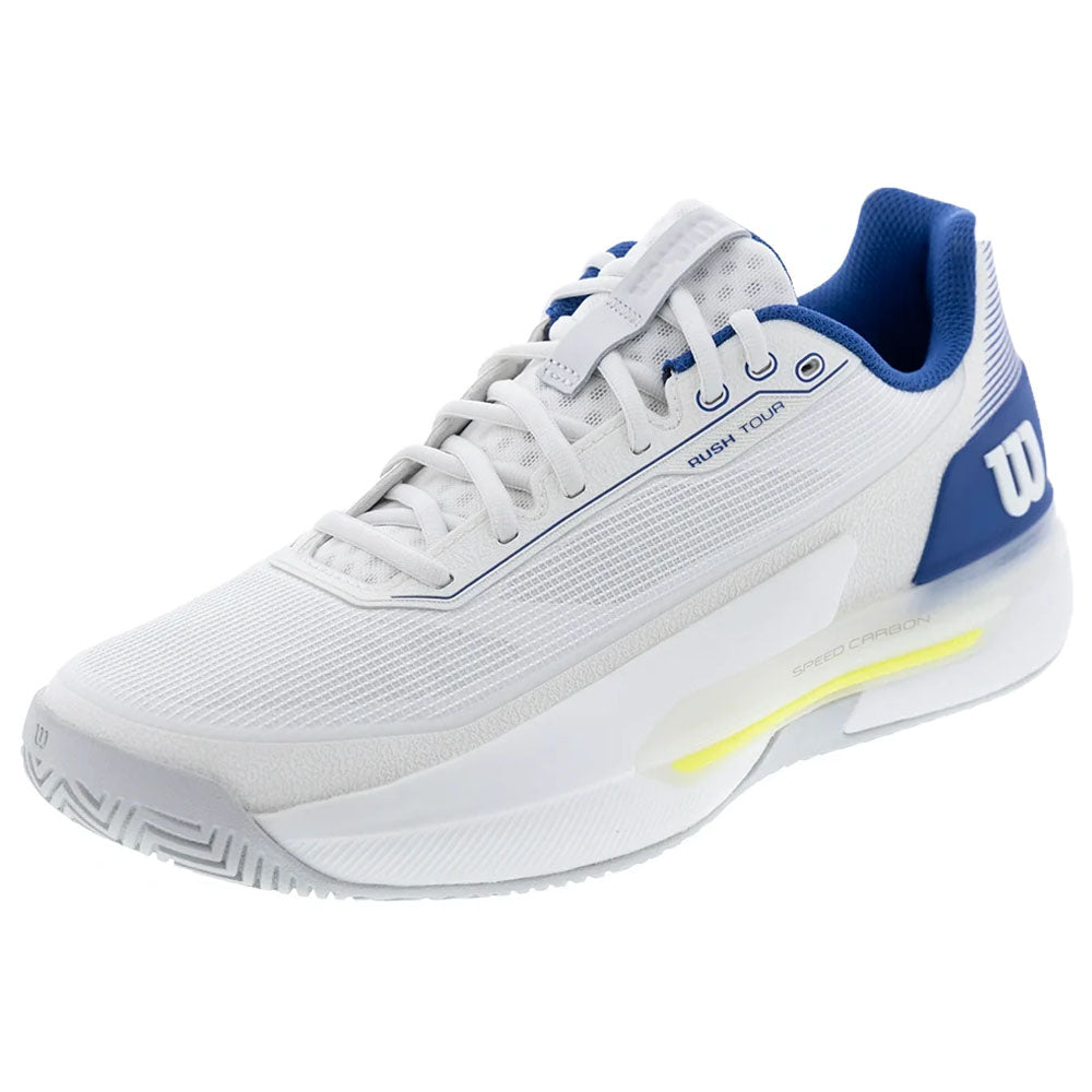 Wilson Men's Rush Tour 5 Tennis Shoes White/Deja Vu Blue