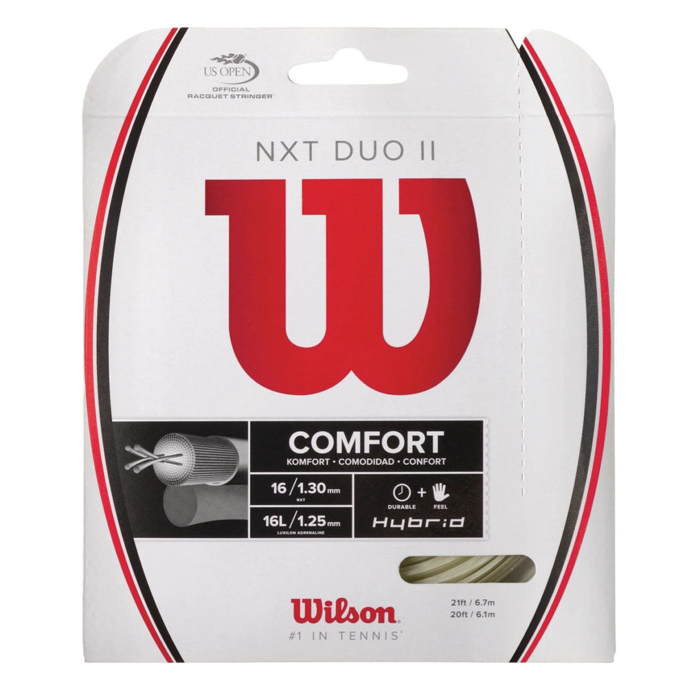 Wilson NXT Duo II Tennis String - Platinum / Platinum
