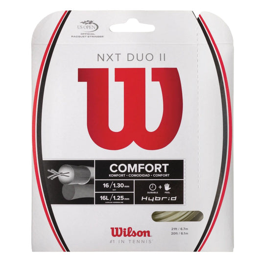 Wilson NXT Duo II Tennis String - Platinum / Platinum