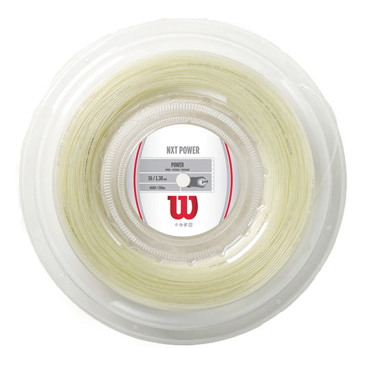 Wilson NXT Power 16G Tennis String - 200m Reel - Natural
