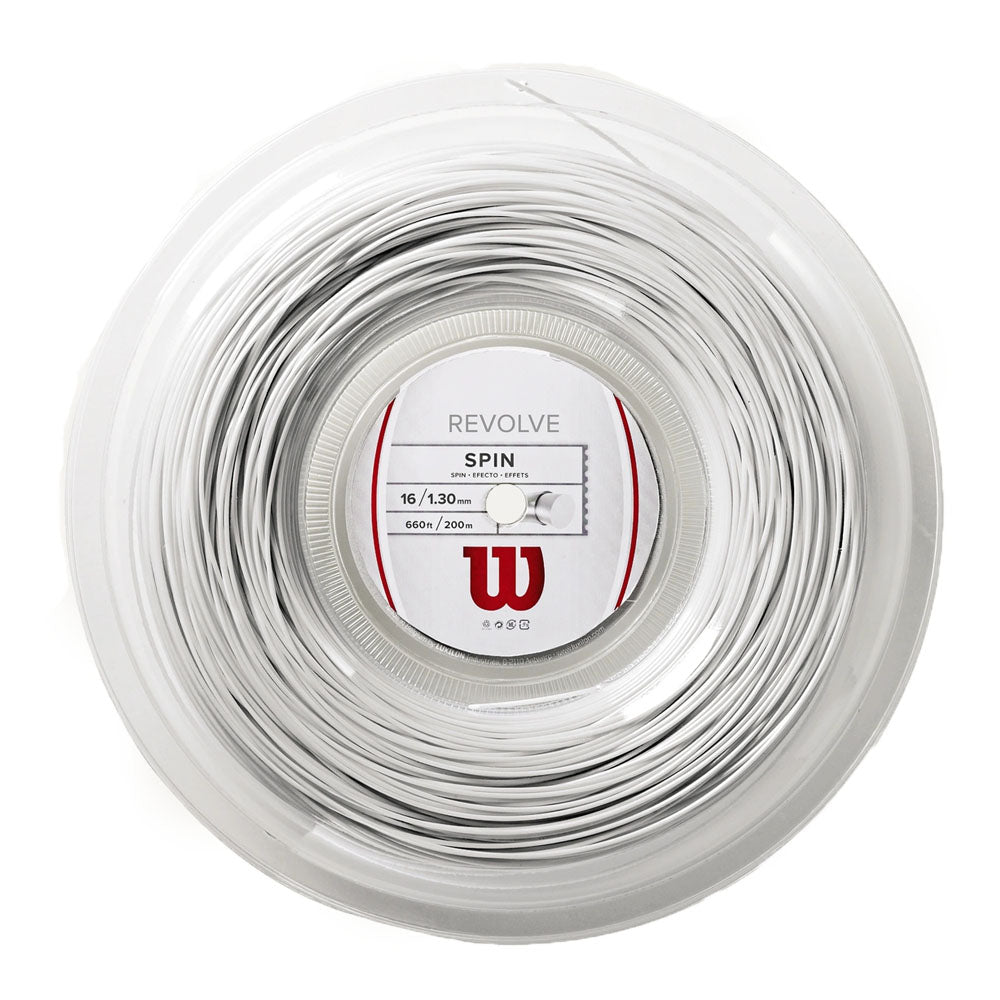 Wilson Revolve 16G Tennis String - 200m Reel - White