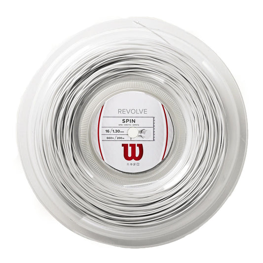 Wilson Revolve 16G Tennis String - 200m Reel - White