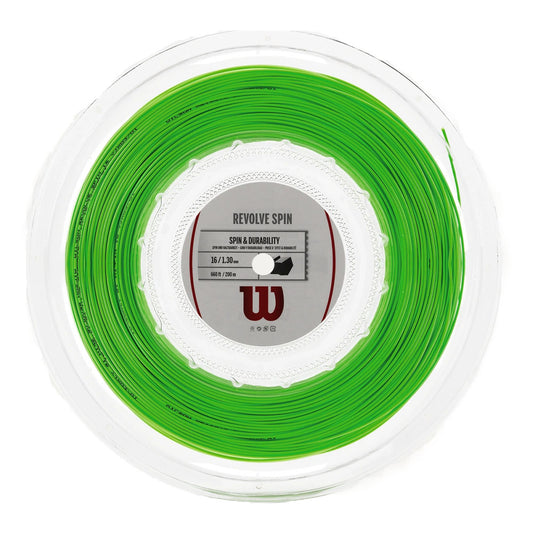 Wilson Revolve Spin 16G Tennis String - 200m Reel - Lime