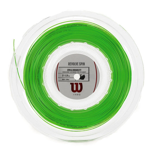 Wilson Revolve Spin 17G Tennis String - 200m Reel - Green