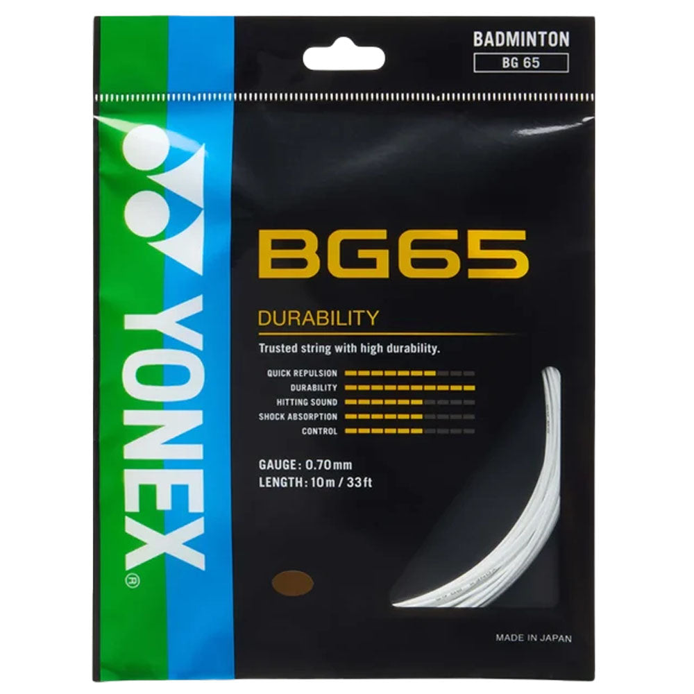 Yonex BG65 Badminton String , White