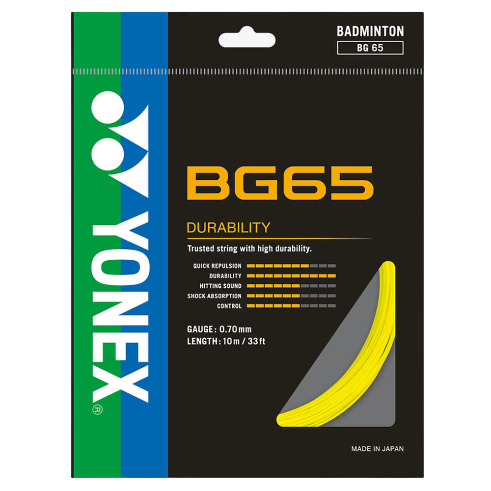 Yonex BG65 Badminton String , Yellow