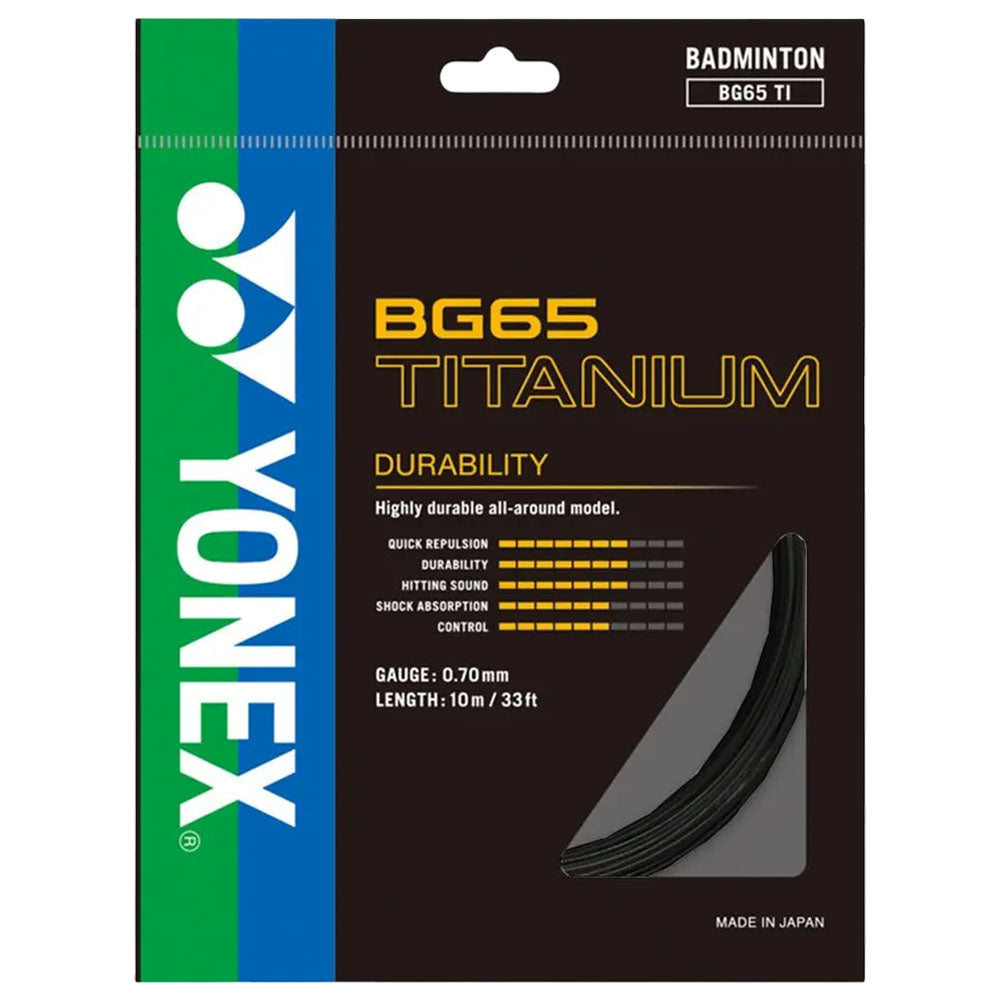 Yonex BG65 TI Badminton String , Black