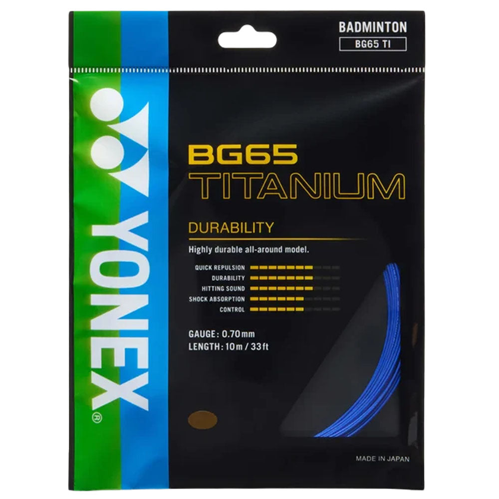 Yonex BG65 TI Badminton String , Blue
