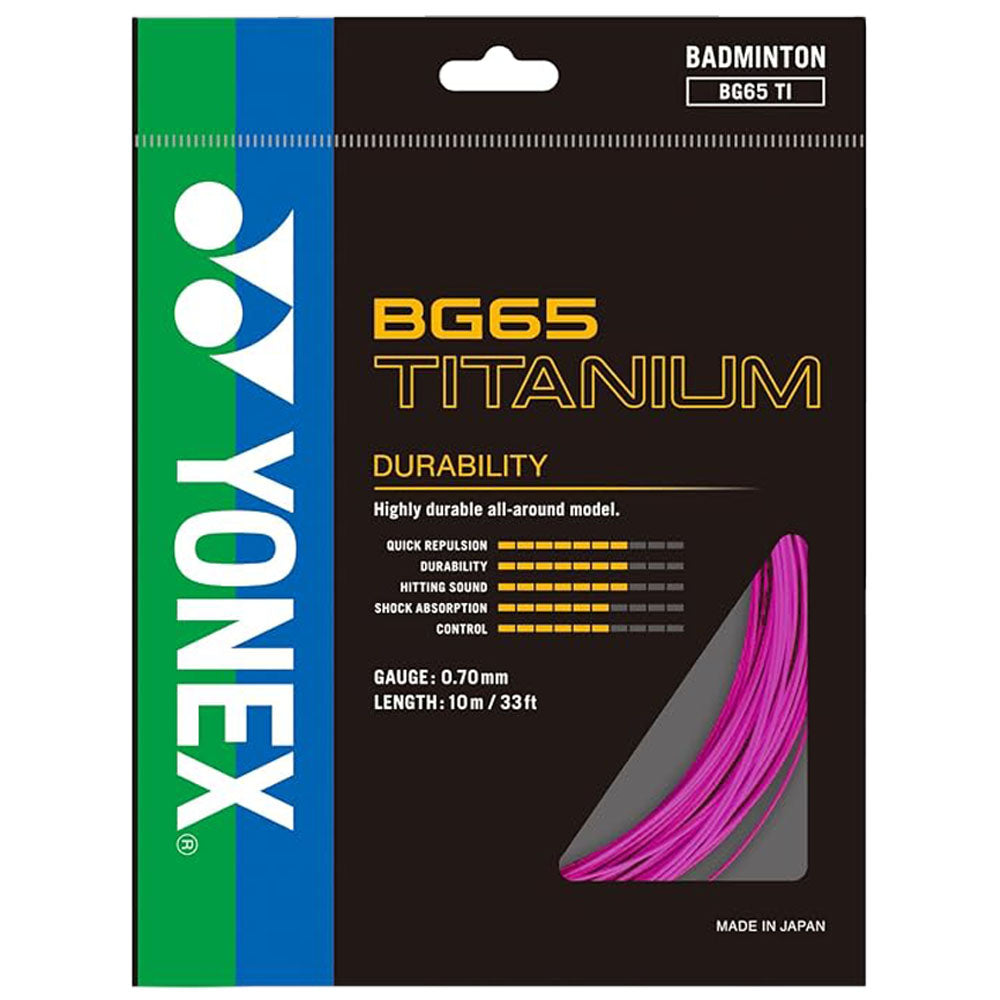 Yonex BG65 TI Badminton String , Pink