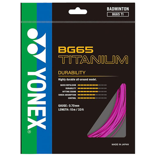 Yonex BG65 TI Badminton String , Pink