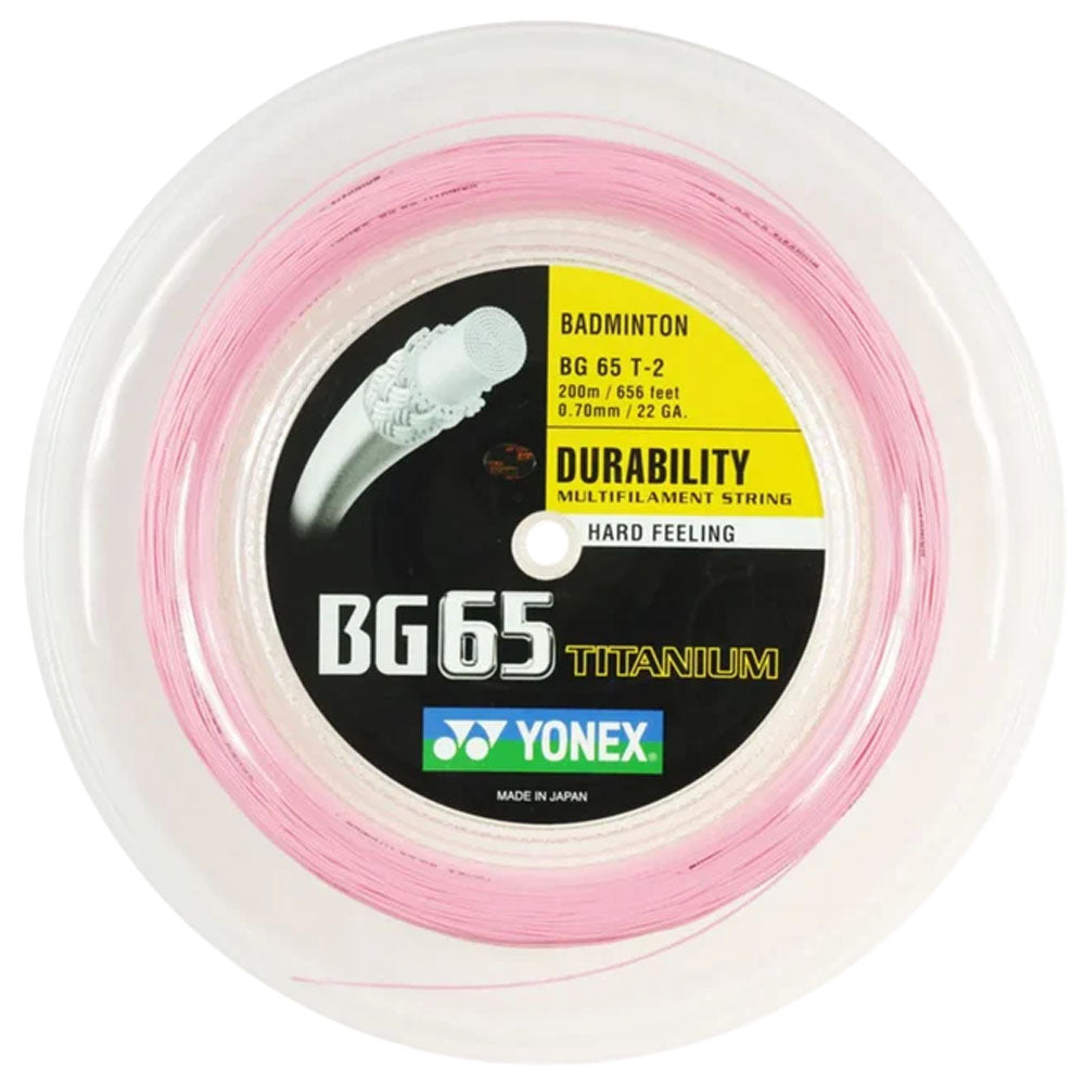 Yonex BG 65 Ti Badminton Reel , Pink
