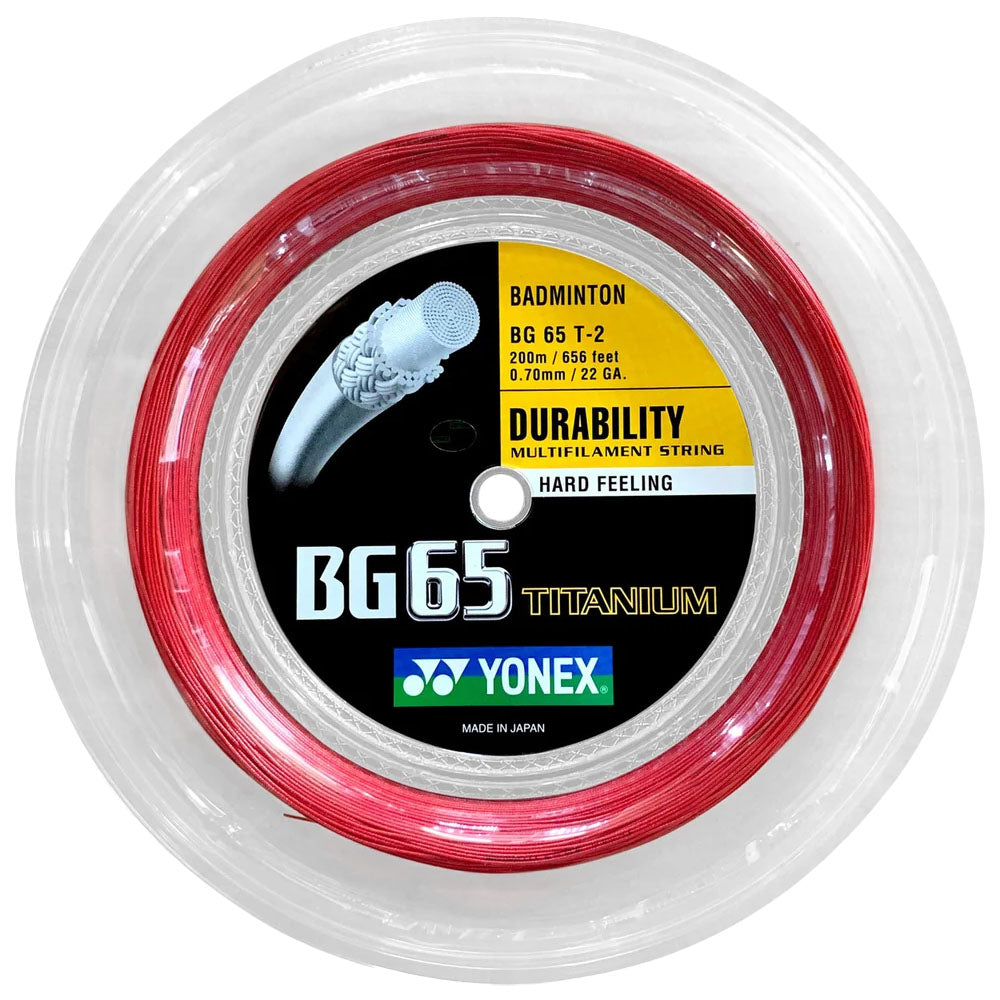 Yonex BG 65 Ti Badminton Reel , Red