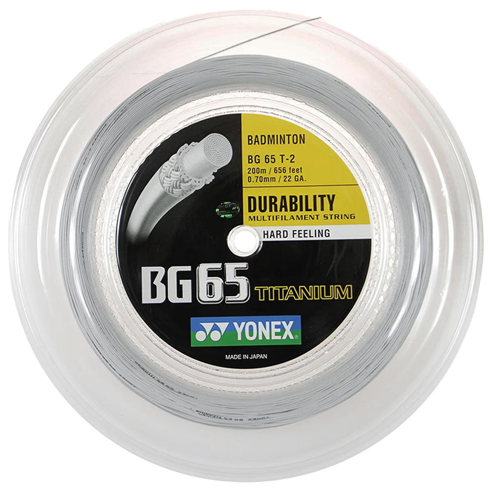 Yonex BG 65 Ti Badminton Reel ,  White