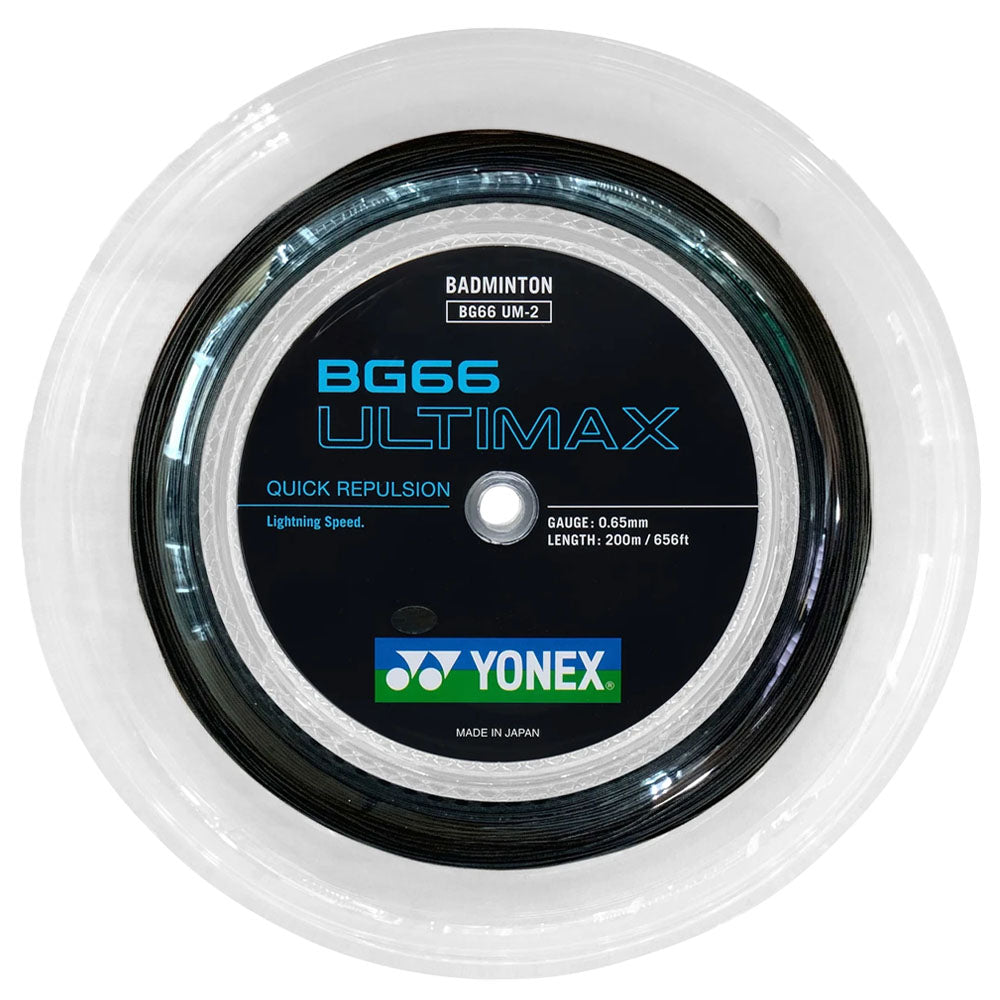 Yonex BG 66 Ultimax Badminton Reel , Black