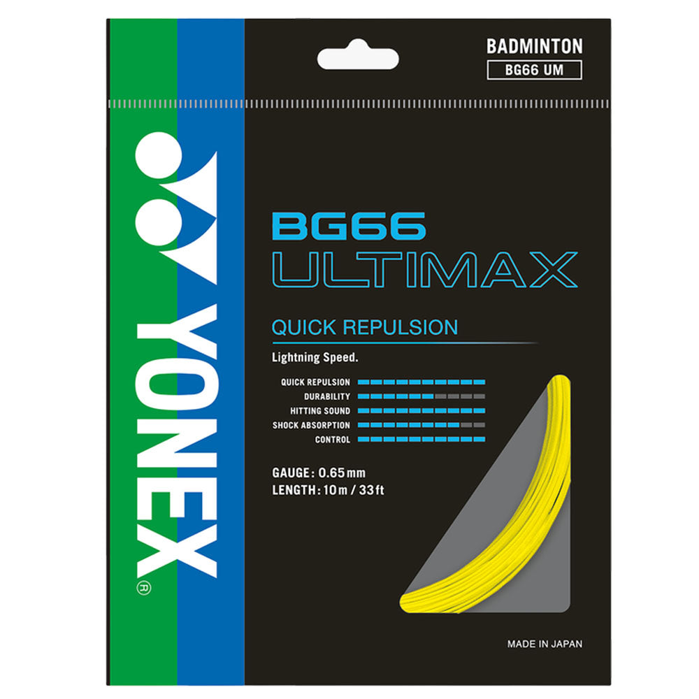 Yonex BG 66 Ultimax Badminton String , Yellow