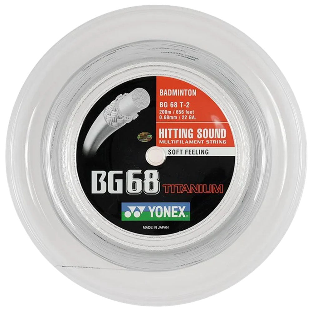 Yonex BG 68 Ti Badminton Reel , White