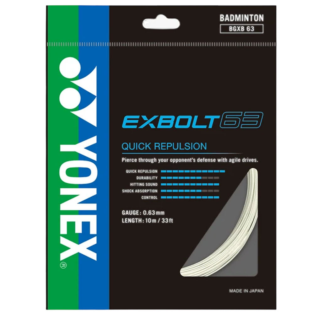 Yonex Exbolt 63 Badminton String , White