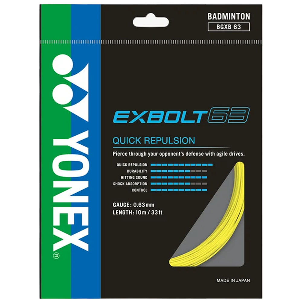 Yonex Exbolt 63 Badminton String , Yellow