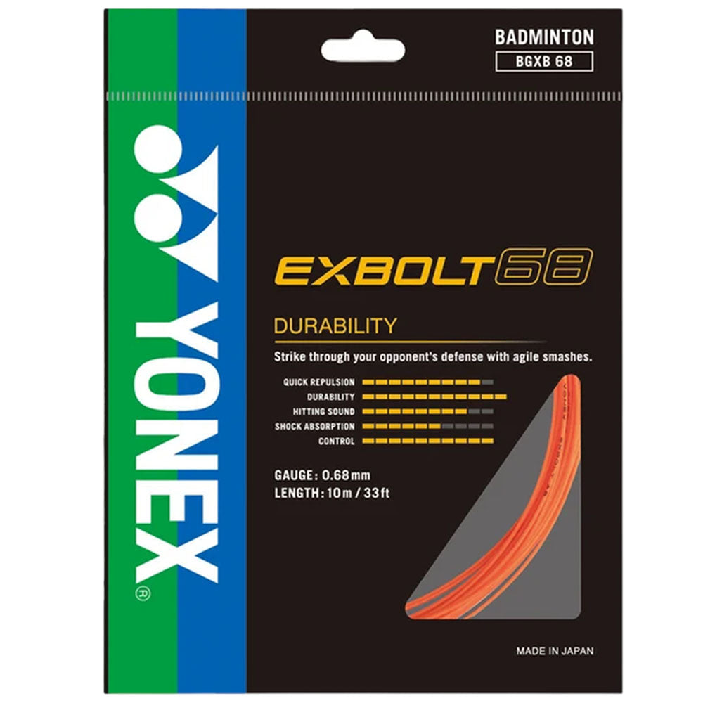 Yonex Exbolt 68 Badminton String (10MM) Flash Orange