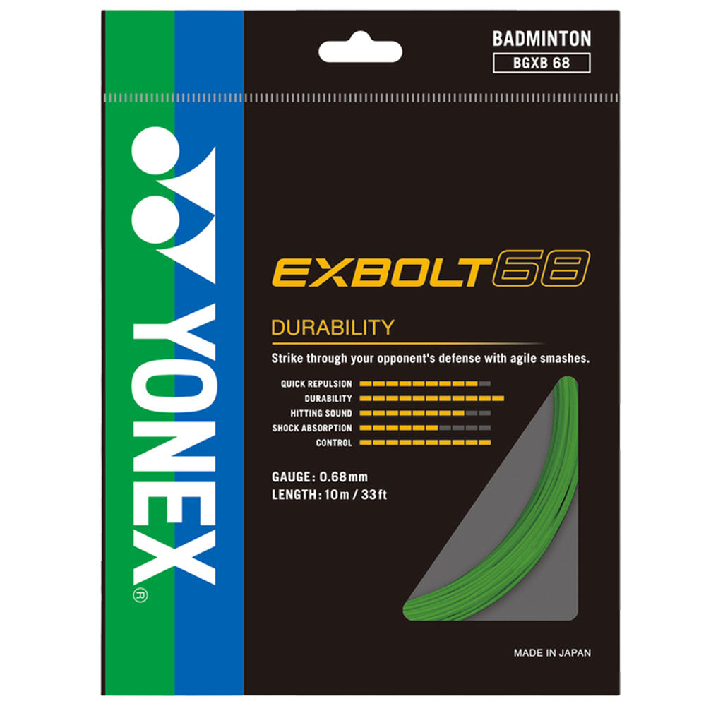 Yonex Exbolt 68 Badminton String (10MM) , Lime Green