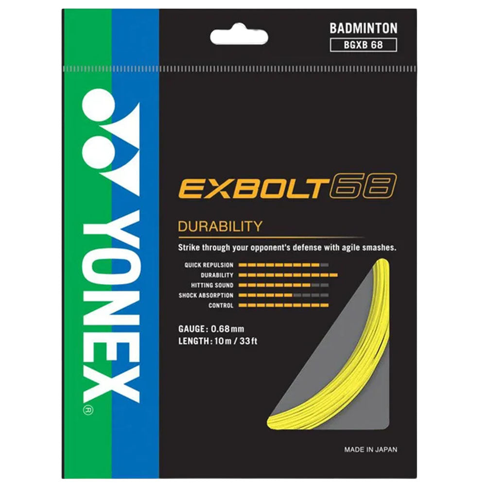 Yonex Exbolt 68 Badminton String (10MM) , Yellow