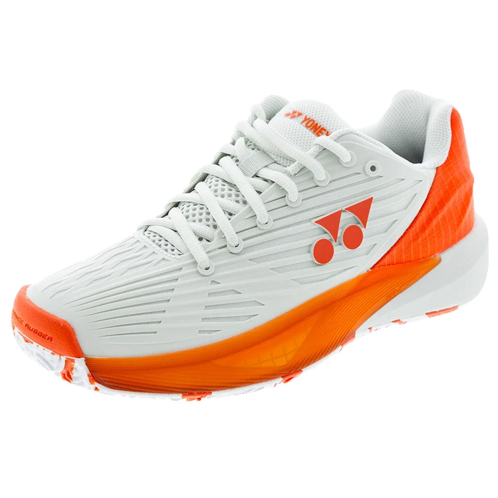 Yonex Men's CLAY Court Power Cushion Eclipsion 5 Tennis Shoes Silver/Orange