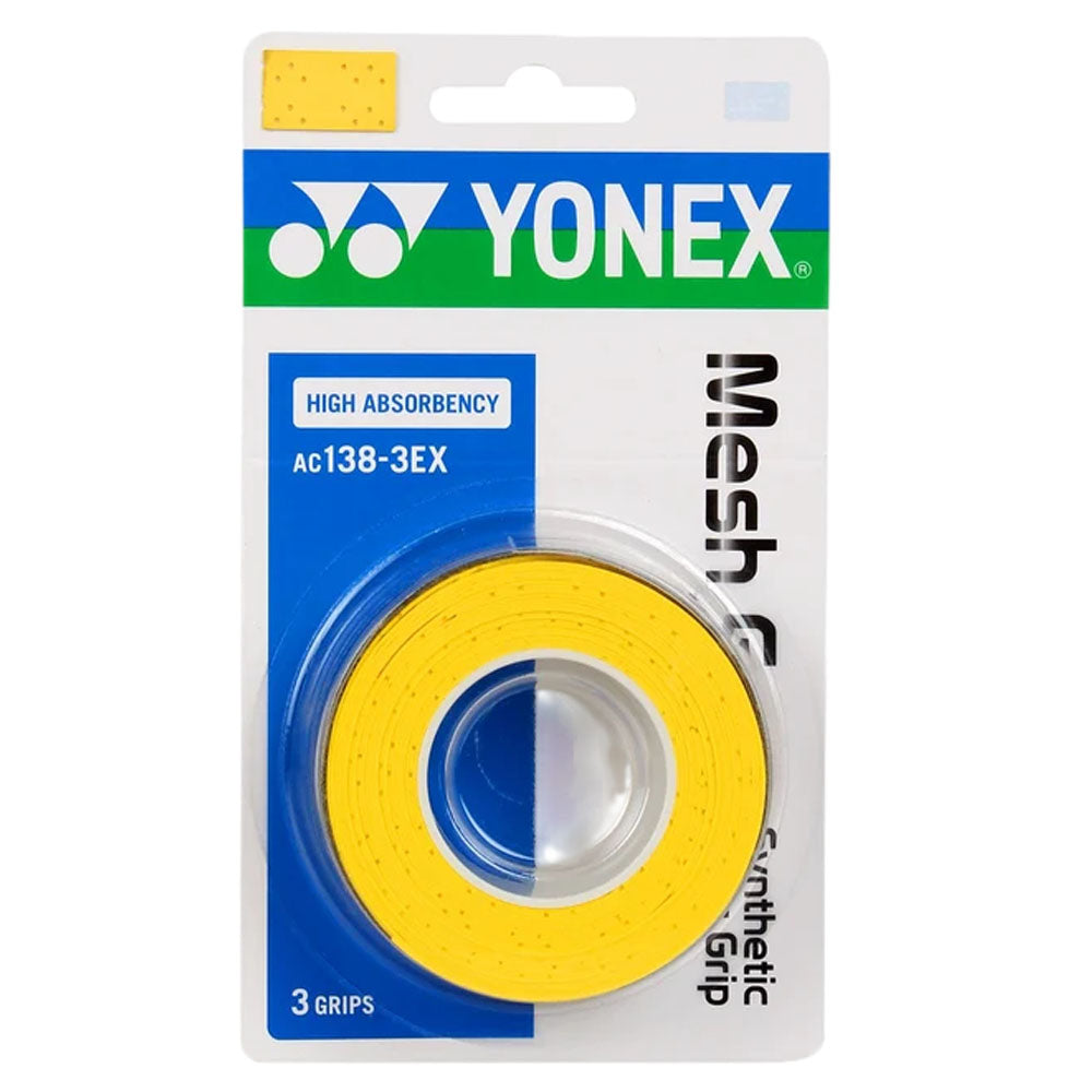 Yonex Mesh Grap for Badminton (3 Pack) , Citrus Yellow