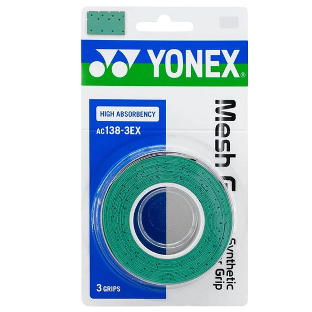 Yonex Mesh Grap for Badminton (3 Pack) , Green